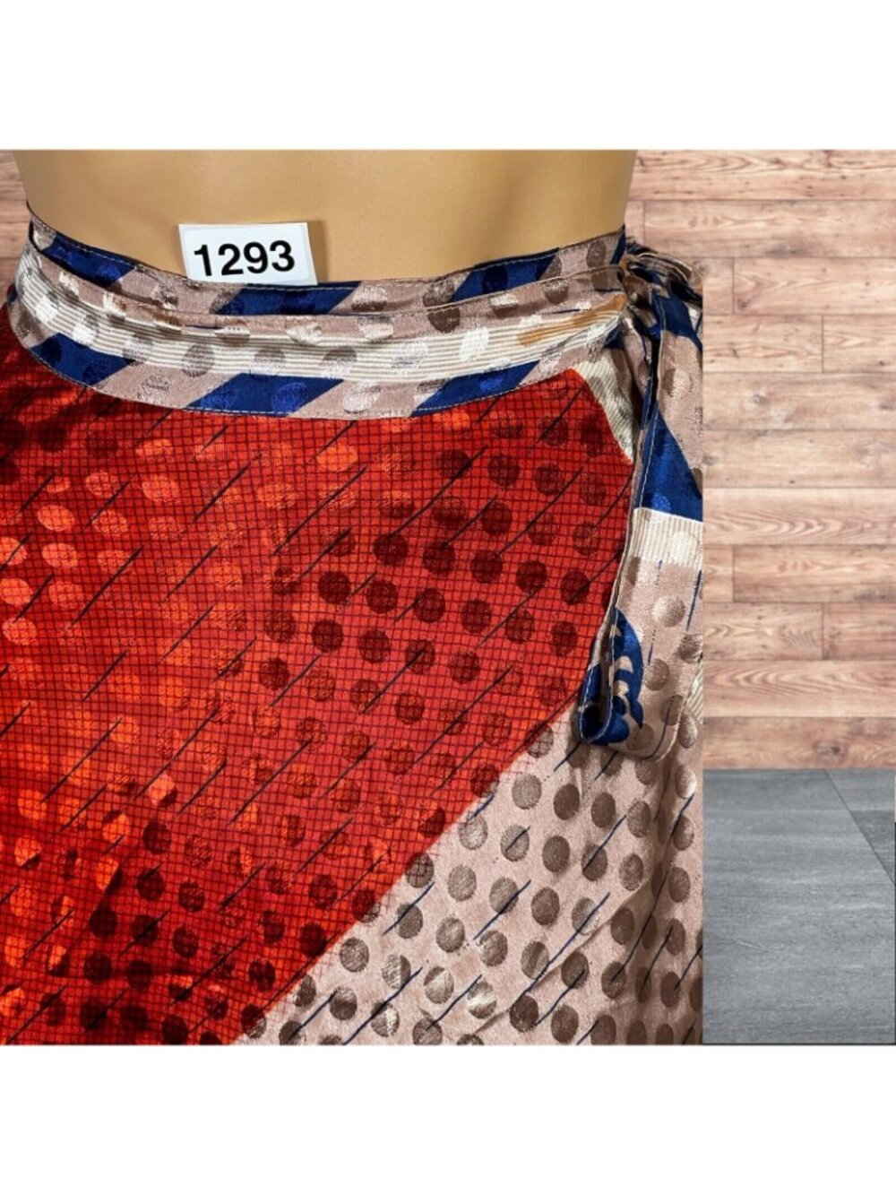 Boho Wrap Skirt Double Layer Sari Multi Wear 36 Travel Resort Festival Hippie - Picture 6 of 6